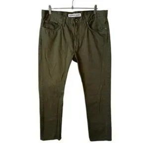 Express Jeans Mens Rocco Slim Fit Skinny Leg Jeans Olive Green Size 36x32